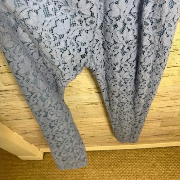Adelyn Rae Cayden Cross Neck Lace Jumpsuit In Periwinkle size Size xs - Picture 9 of 11